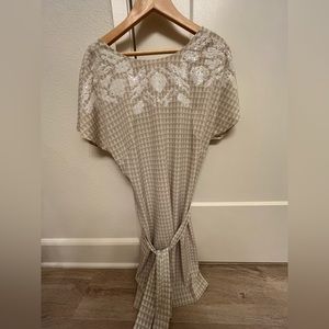 Armani Exchange White Grey Sequin Mini Dress Sz 0